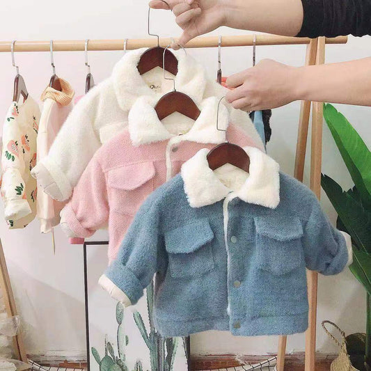 Cotton-padded Keep Baby Warm Cotton-padded Jacket Children Thick Coat