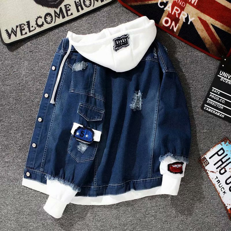 Personality Men's Workwear Denim Jacket