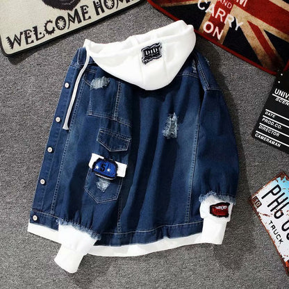 Personality Men's Workwear Denim Jacket