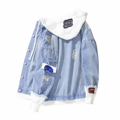 Personality Men's Workwear Denim Jacket