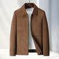 Men's Jacket Lapel Casual Coat Middle-aged Shirt